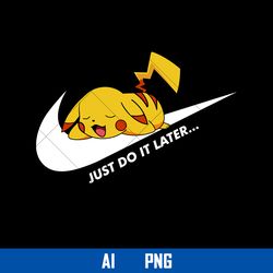 pikachu nike just do it png, pokemon nike logo png, nike logo png, pikachu png, ai digital file