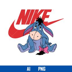eeyore nike png, nike logo png, eeyore png, ai digital file