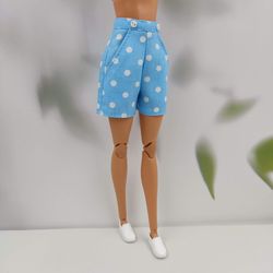 Barbie doll clothes blue shorts