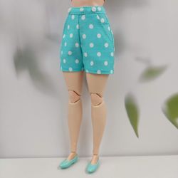 Barbie curvy clothes polka dot shorts