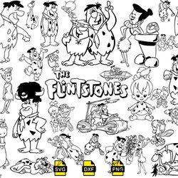 the flintstones outline svg, the flintstones svg