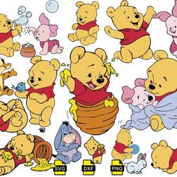 baby winnie the pooh svg, baby pooh svg, winnie the pooh svg