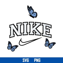 nike with buffterfly svg, nike svg, fashion brand logo svg, buffterfly svg, png digital file