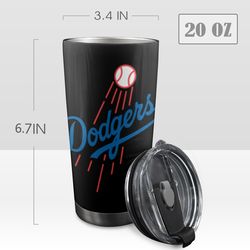 Dodgers Tumbler 20 oz with Lid