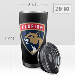 Panthers Tumbler 20 oz with Lid