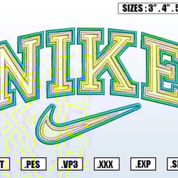 nike embroidery design, swooshes machine files, machine embroidery design file,pes, dst, jef, vp3, exp, instant download