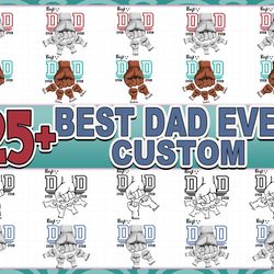 4 set custom best dad ever png bundle, father's day fist bump set, family png, father's day gift, gift for grandpa png,
