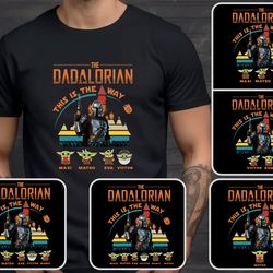 customize kid name dadalorian png bundle. custom baby yoda png, dadalorian png, father's day png, gift for father, fathe