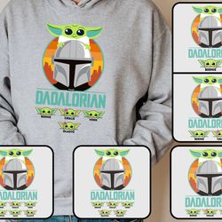 custom dadalorian png bundle. custom baby kids png, dadalorian png, dad png, father's day gift png, gift for father, fat