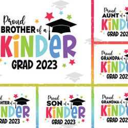 custom family kinder grad, kindergarten svg, last day of school, end of school year, graduation shirt svg, 2023 graduati