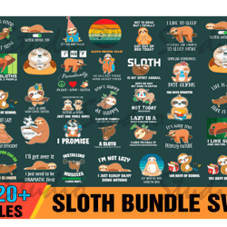 120 sloth bundle svg, animal svg, sloth svg, sloth quote, cute sloth svg,animal svg,sloth svg,sloth png,sloth shirt,slot