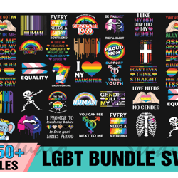 150 lgbt bundle svg, lgbt svg, human svg, proud mom svg, rainbow svg, human svg, be kind svg, skeleton svg, no gender sv
