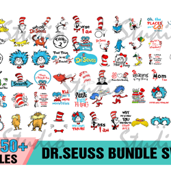 250 dr seuss bundle svg, cat in the hat svg, dr seuss hat svg, lorax svg, thing 1 and 2 svg,dr seuss,cat in the hat,scra