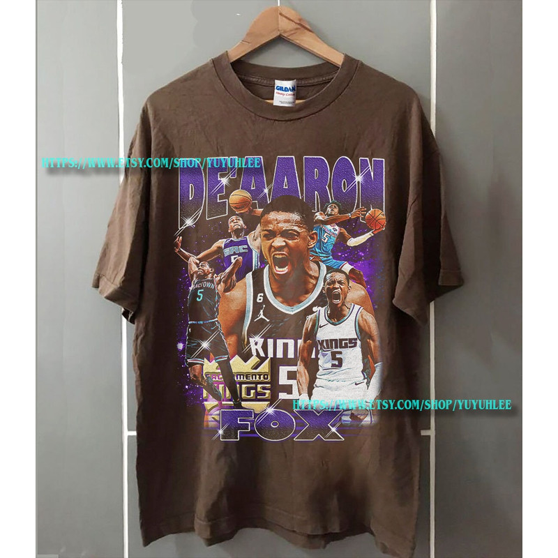 De'Aaron Fox T Shirt Fox Classic Vintage Bootleg T Shirt Sacramento Kings NBA rising All Star Sacramento Kings T shirt YYH258 - 2.jpg