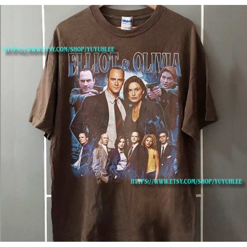 Law and Order Shirt, Elliot Stabler and Olivia Benson Vintage 90s Tee, Law and Order Fan Tee retro aesthetic T Shirt YE80 - 2.jpg