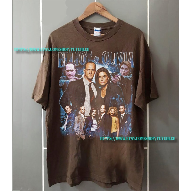 Law and Order Shirt, Elliot Stabler and Olivia Benson Vintage 90s Tee, Law and Order Fan Tee retro aesthetic T Shirt YE80 - 4.jpg