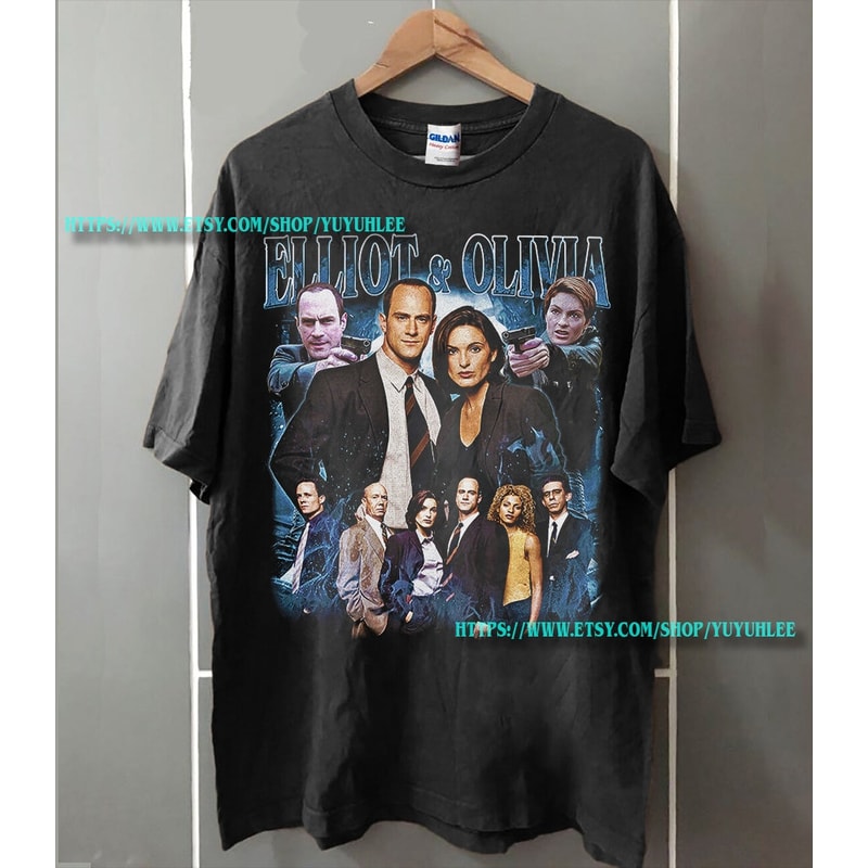 Law and Order Shirt, Elliot Stabler and Olivia Benson Vintage 90s Tee, Law and Order Fan Tee retro aesthetic T Shirt YE80 - 5.jpg