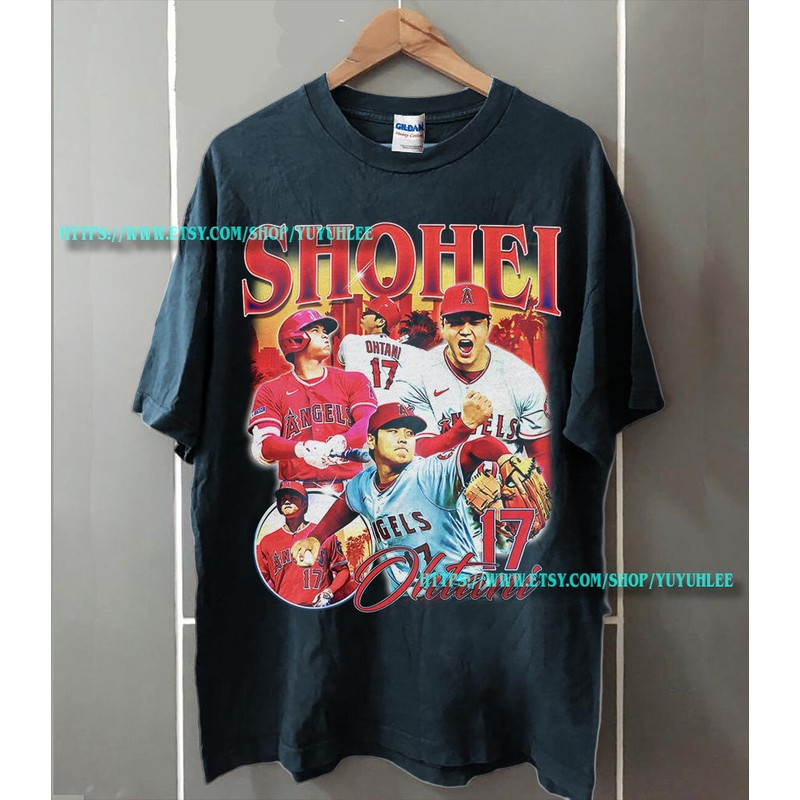 Shohei Ohtani T-shirt, Shohei Ohtani 90s Bootleg, Shohei Ohtani Graphic Tee, Baseball Graphic Tees, 90s Baseball Shirt YH528 - 3.jpg