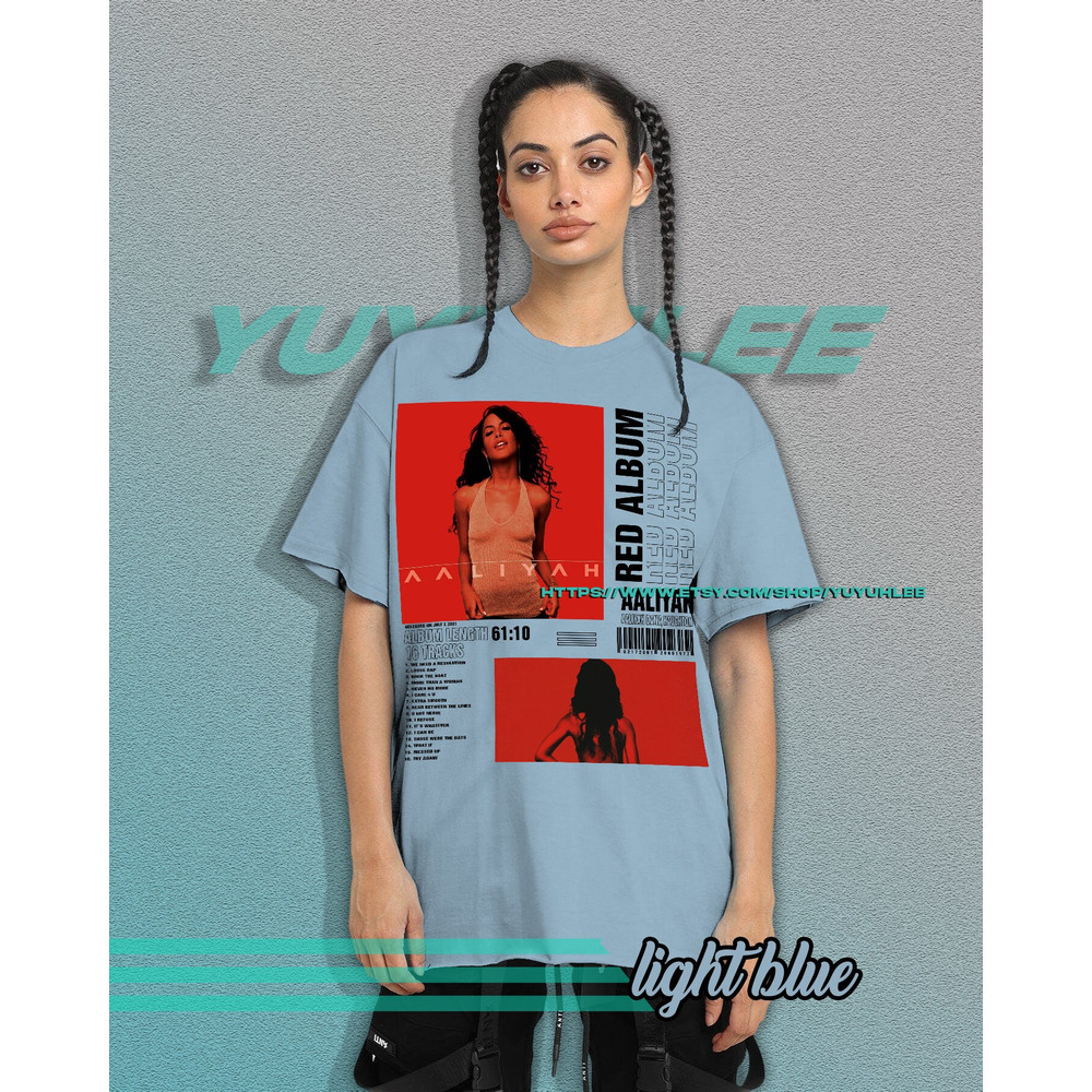 Vintage Bootleg T-shirt Graphic Unisex Tees Aaliyah Red Album Shirt Aesthetic Pop Tee Shirt ULE21 - 2.jpg