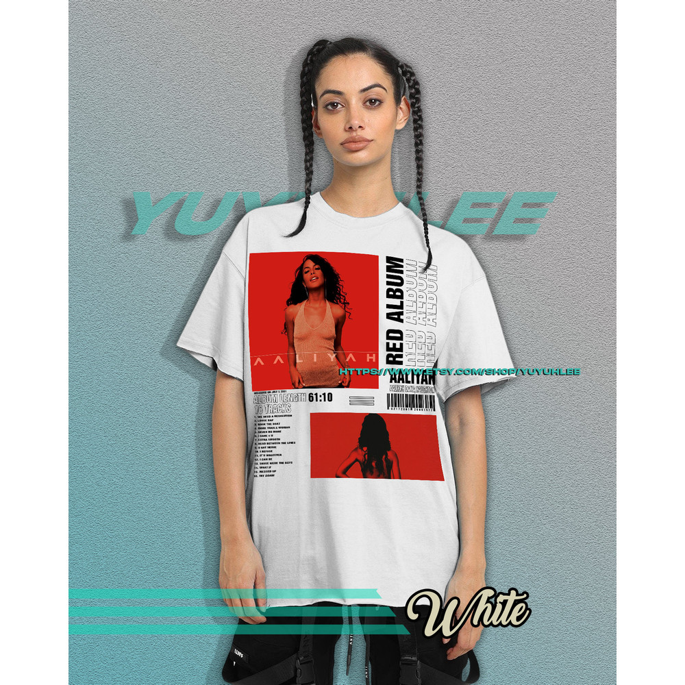Vintage Bootleg T-shirt Graphic Unisex Tees Aaliyah Red Album Shirt Aesthetic Pop Tee Shirt ULE21 - 4.jpg