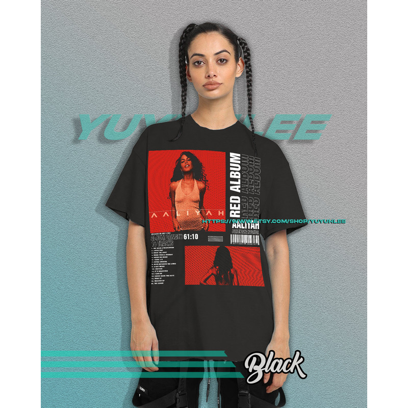 Vintage Bootleg T-shirt Graphic Unisex Tees Aaliyah Red Album Shirt Aesthetic Pop Tee Shirt ULE21 - 5.jpg