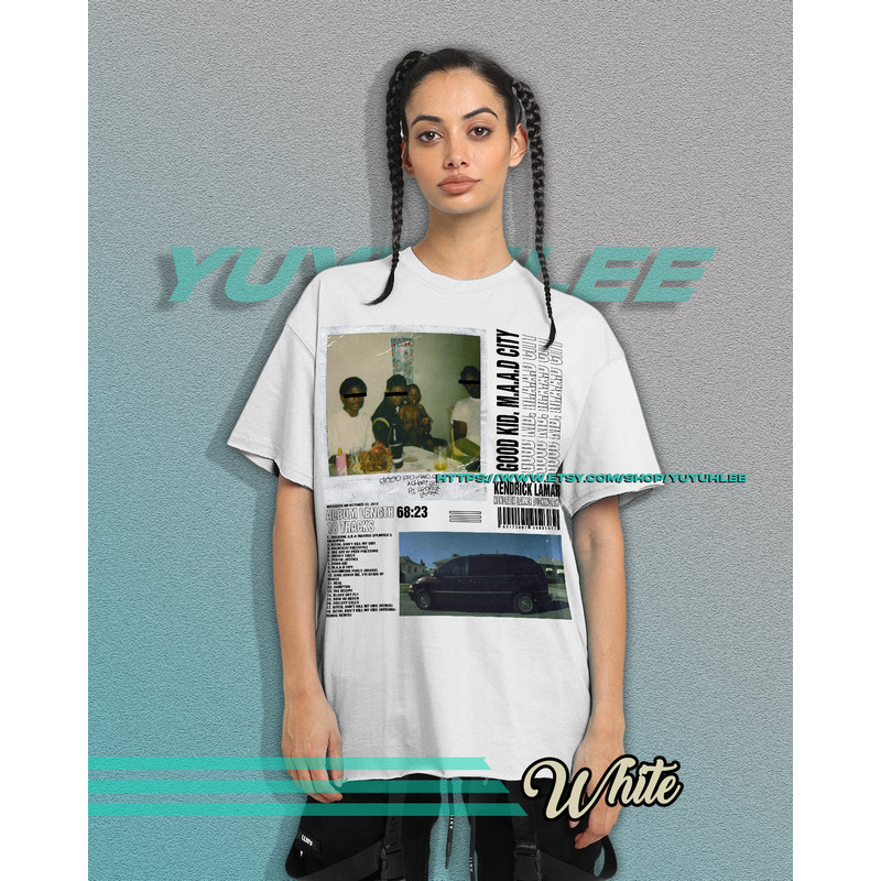 Vintage Bootleg T-shirt Graphic Unisex Tees Kendrick Lamar Good Kid Maad City Shirt Aesthetic Pop Tee Shirt YE17 - 2.jpg