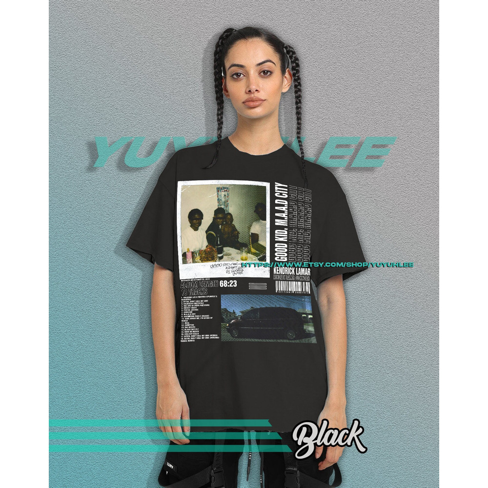 Vintage Bootleg T-shirt Graphic Unisex Tees Kendrick Lamar Good Kid Maad City Shirt Aesthetic Pop Tee Shirt YE17 - 6.jpg