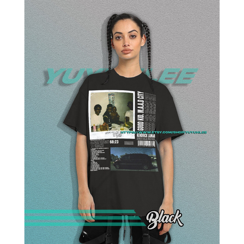 Vintage Bootleg T-shirt Graphic Unisex Tees Kendrick Lamar Good Kid Maad City Shirt Aesthetic Pop Tee Shirt YE17 - 6.jpg