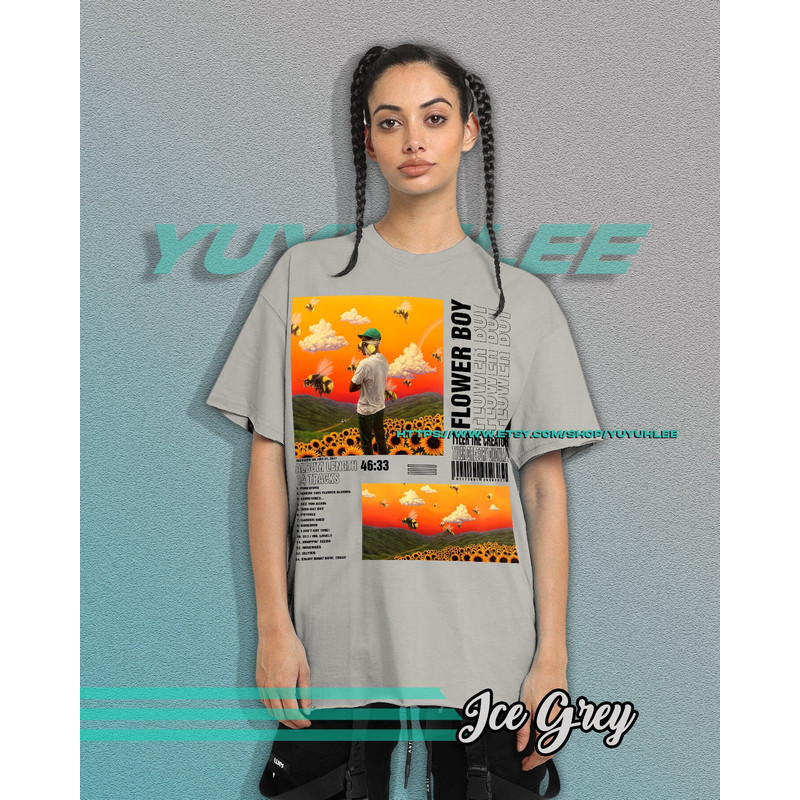 Vintage Bootleg T-shirt Graphic Unisex Tees Tyler The Creator Flower Boy Shirt Aesthetic Pop Tee Shirt YE04 - 2.jpg