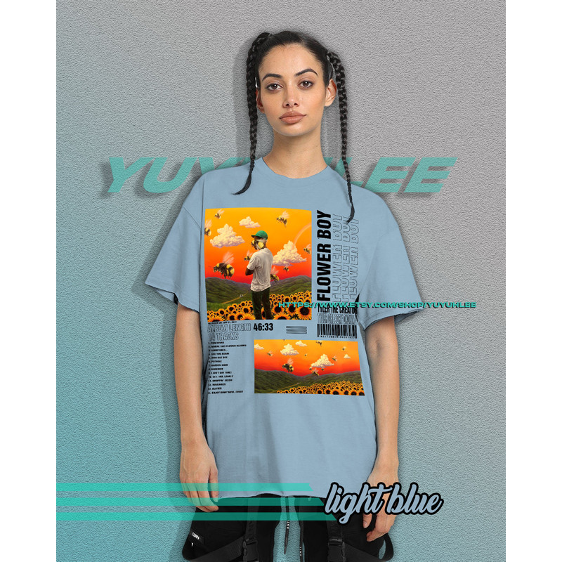 Vintage Bootleg T-shirt Graphic Unisex Tees Tyler The Creator Flower Boy Shirt Aesthetic Pop Tee Shirt YE04 - 3.jpg