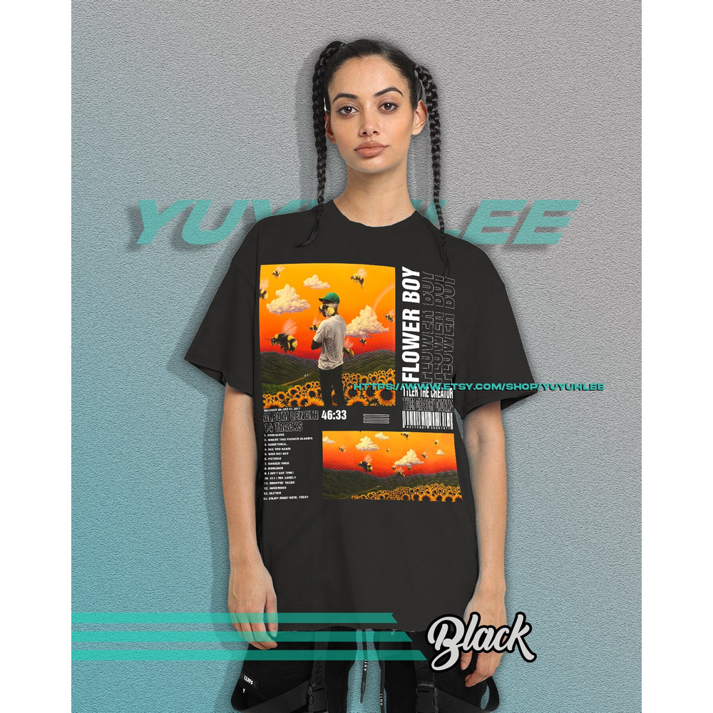 Vintage Bootleg T-shirt Graphic Unisex Tees Tyler The Creator Flower Boy Shirt Aesthetic Pop Tee Shirt YE04 - 6.jpg