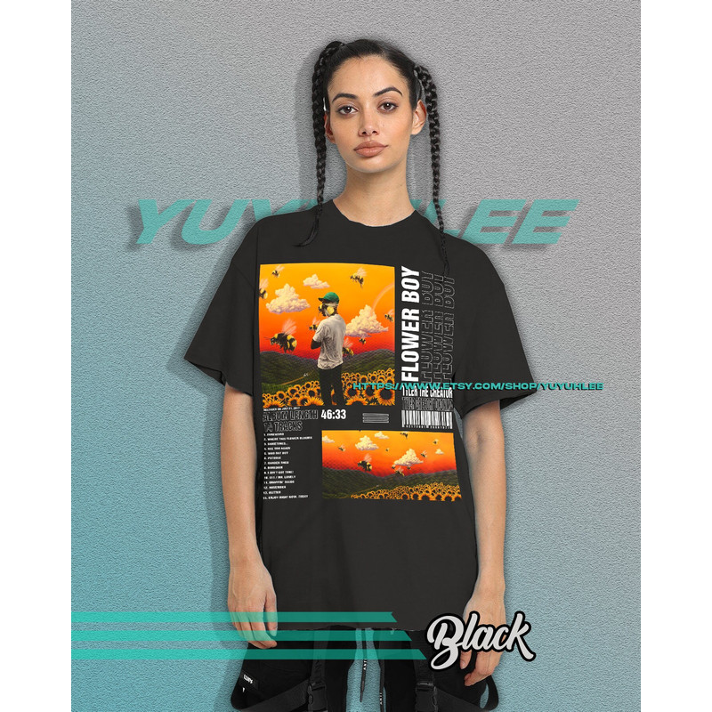 Vintage Bootleg T-shirt Graphic Unisex Tees Tyler The Creator Flower Boy Shirt Aesthetic Pop Tee Shirt YE04 - 6.jpg