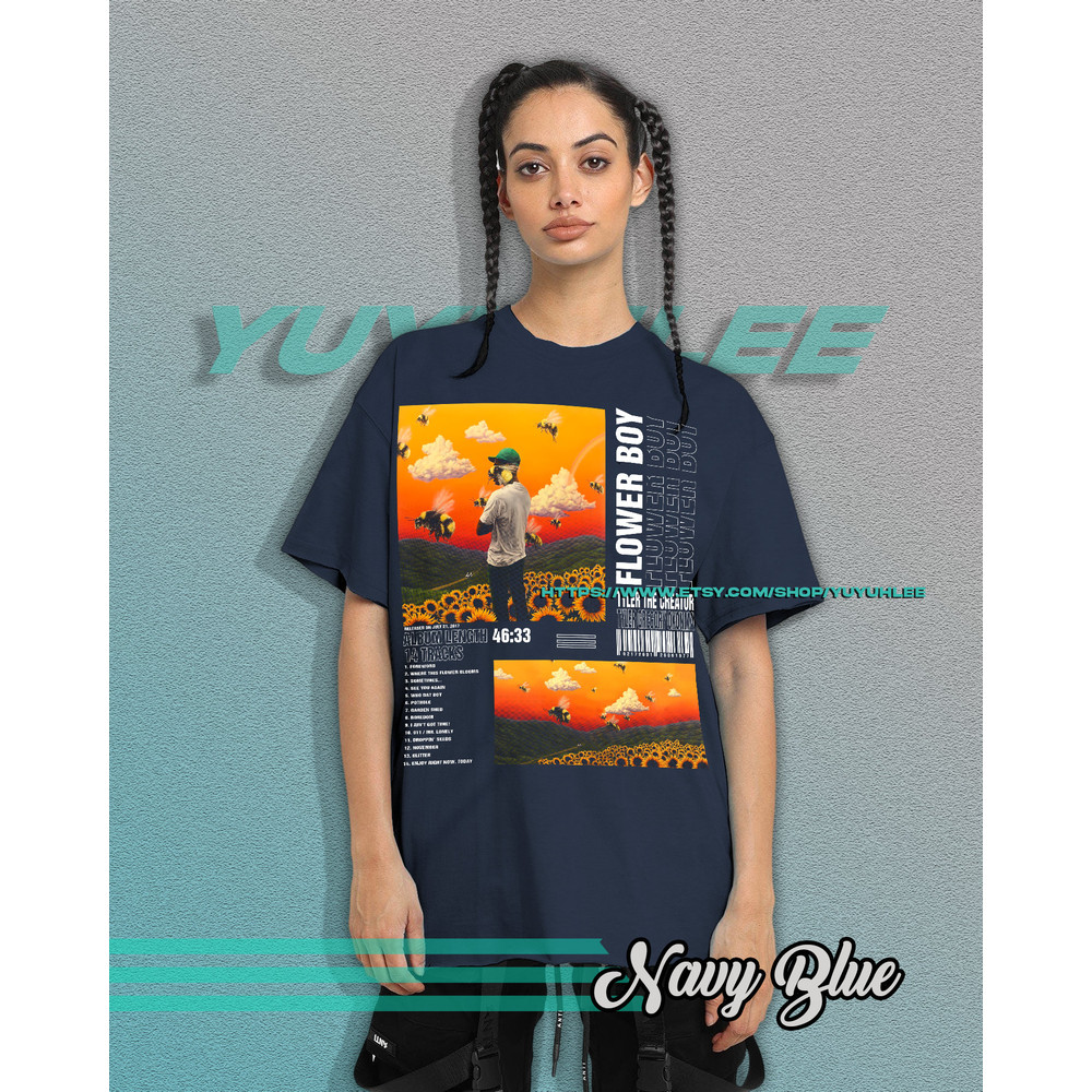 Vintage Bootleg T-shirt Graphic Unisex Tees Tyler The Creator Flower Boy Shirt Aesthetic Pop Tee Shirt YE04 - 7.jpg