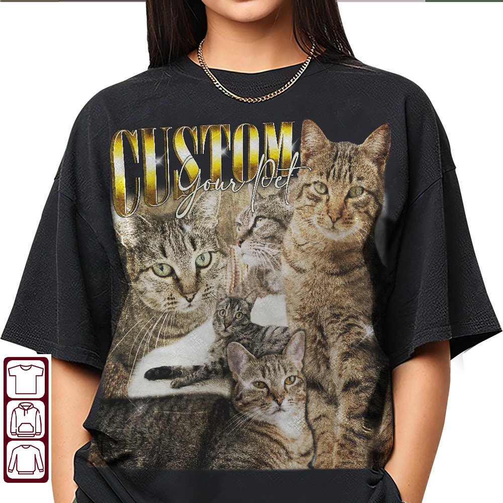 Custom Cat Shirt, Custom Cat Bootleg, Custom Pet Tee, Insert Pet Design, Personalized, Customized Shirt, Change Animal Design Tee - 1.jpg