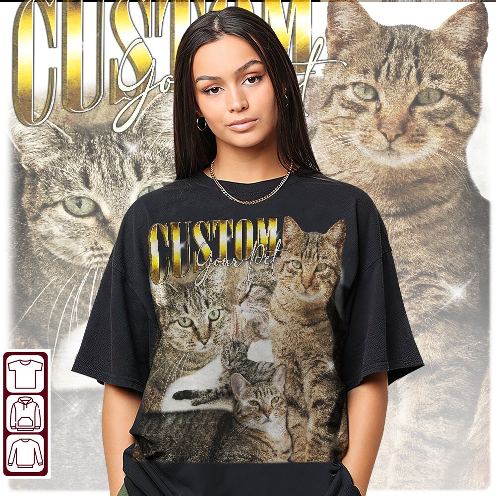 Custom Cat Shirt, Custom Cat Bootleg, Custom Pet Tee, Insert Pet Design, Personalized, Customized Shirt, Change Animal Design Tee - 2.jpg