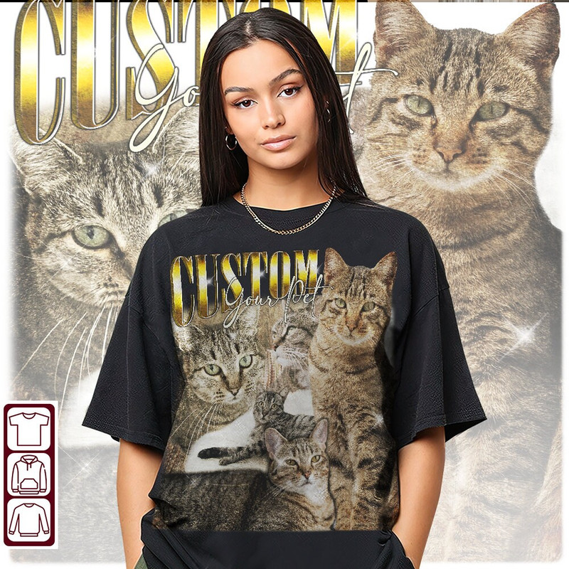 Custom Cat Shirt, Custom Cat Bootleg, Custom Pet Tee, Insert Pet Design, Personalized, Customized Shirt, Change Animal Design Tee - 2.jpg