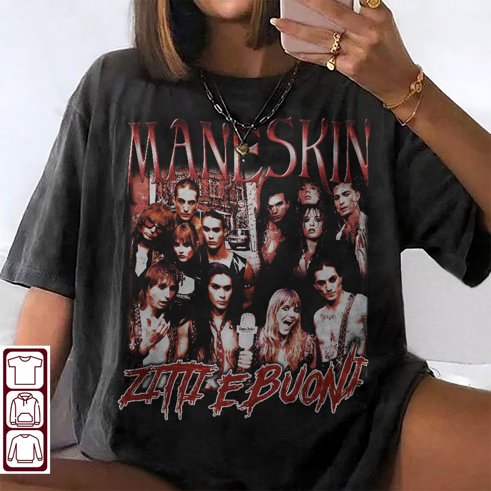 Maneskin 90s Vintage Shirt, Maneskin Bootleg Shirt, Maneskin Tee, Zitti E Buoni Shirt, Zitti E Buoni Tee, Zitti E Buoni Merch - 2.jpg