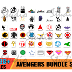 238 avengers bundle svg, marvel svg, avengers svg, endgame svg, spiderman svg, black panther svg,trending svg, avengers