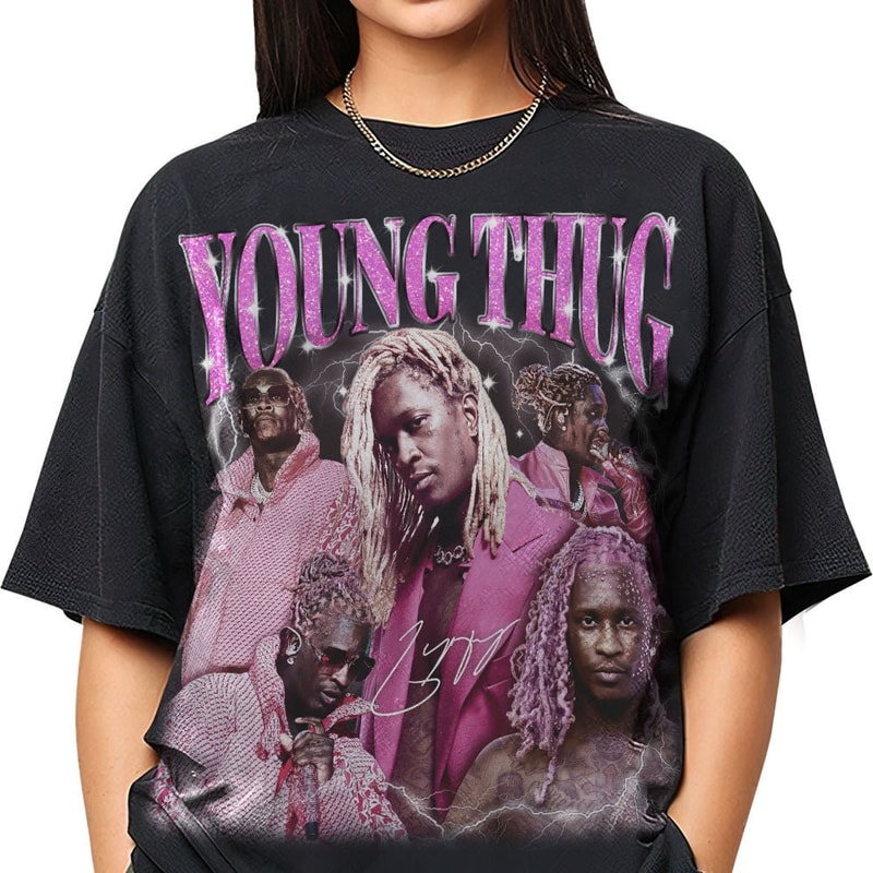 Young Thug Merch T-Shirt featuring Barter 6, Jeffery, and Bad Boy - Shop Young Thug Hits and Songs on Tour with the Iconic Young Thug Logo! - 1.jpg