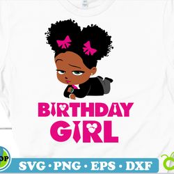 african american boss baby birthday girl svg cricut, boss baby birthday girl png, afro boss baby girl svg png birthday