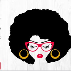 african american woman svg, black woman svg, earrings svg, afro woman svg, strong svg, powerful svg, beautiful svg
