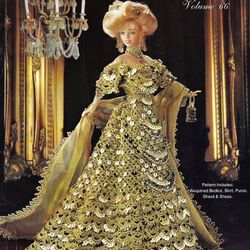 Barbie Doll clothes Crochet patterns - 1900 Century Celebration Costume - Collector Costume Vintage PDF Instant download