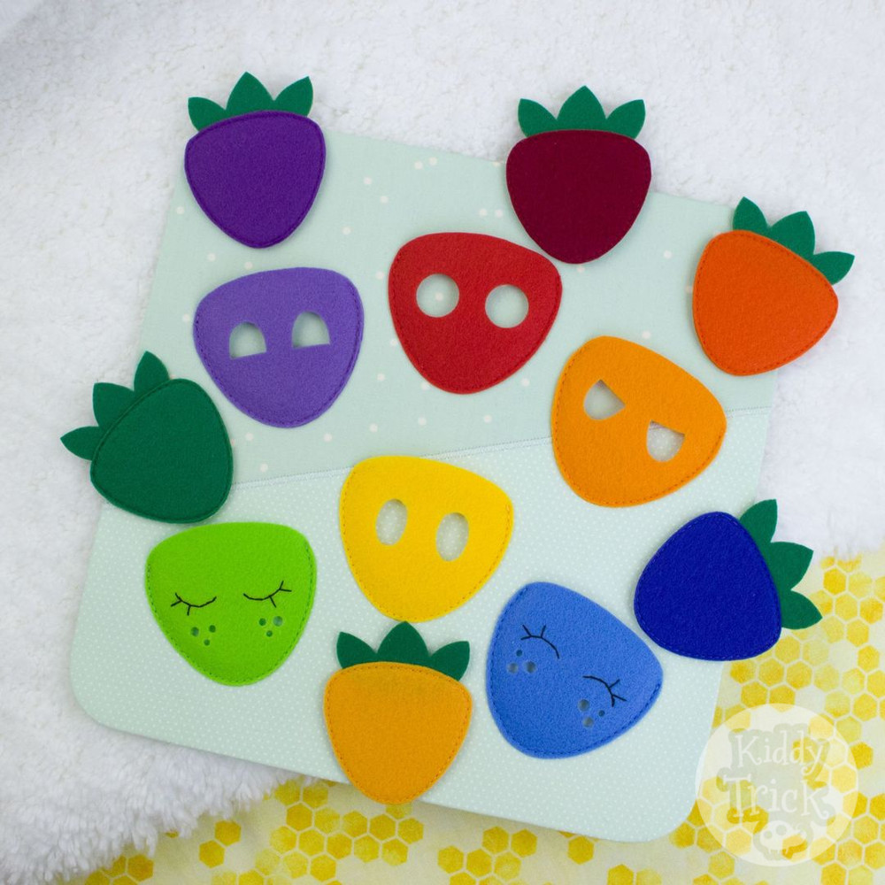 quiet book page with berries