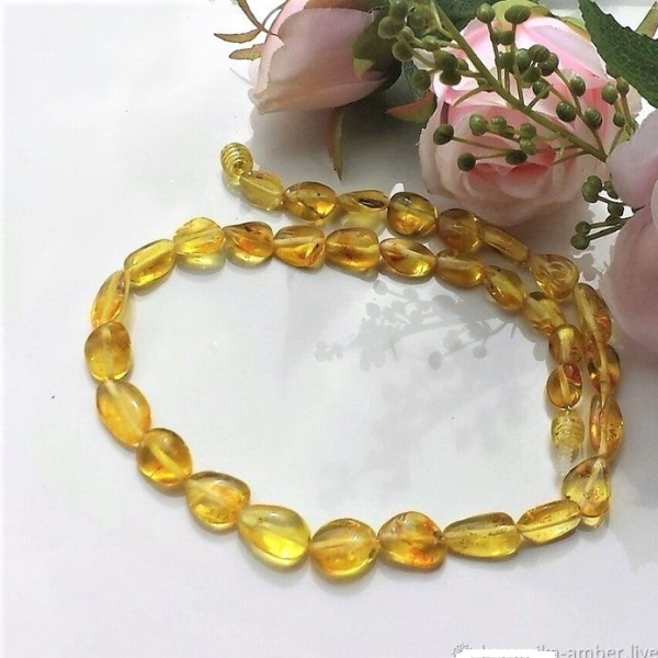 Baltic Amber Choker Necklace Honey Yellow Beads Necklace Short Healing Necklace Amber Jewelry Women Gemstone necklace.jpg