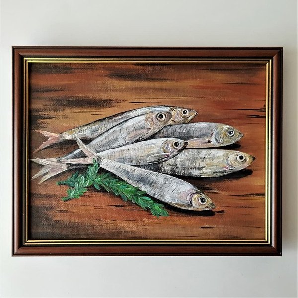 Fish-still-life-painting-food-art-on-canvas-board-in-frame.jpg