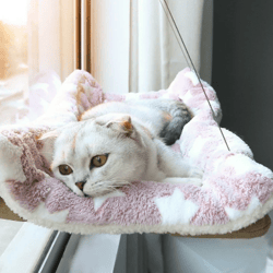 Hanging Cat Bed Pet Cat Hammock Aerial Cats Bed House Kitten Climbing Frame Sunny Window Seat Nest Bearing 20kg Pet