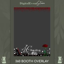 360 overlay fabulous bday photobooth pearl 360 red rose birthday overlay videobooth 360 custom template filter overlay