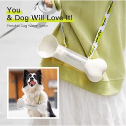 mewoofun cat dog water bottle feeder bowl 2 in 1 leak proof portable fashion pet drinking tool outdoor travel with poop