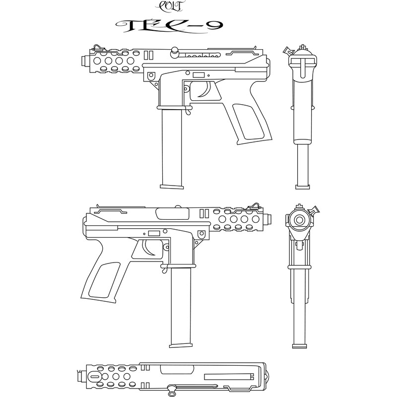 COLT TEC-9 GUN LINE ART VECTOR FILE.jpg
