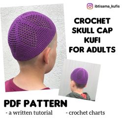 Crochet kufi hat pattern
